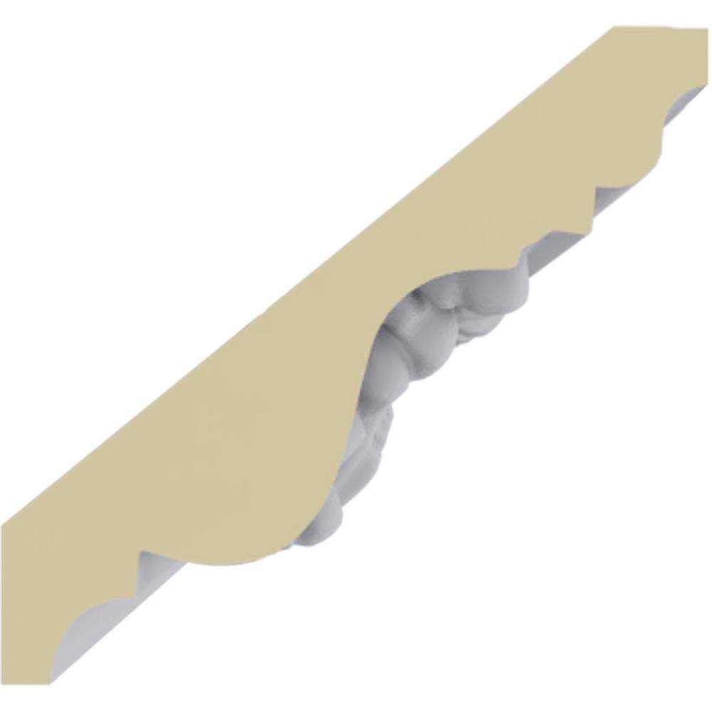 White Polyurethane Acanthus Crown Moulding 3-1/4"H x 12"L