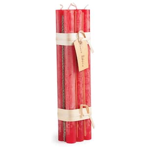 12 in. Cranberry Timber Taper - Set of 6