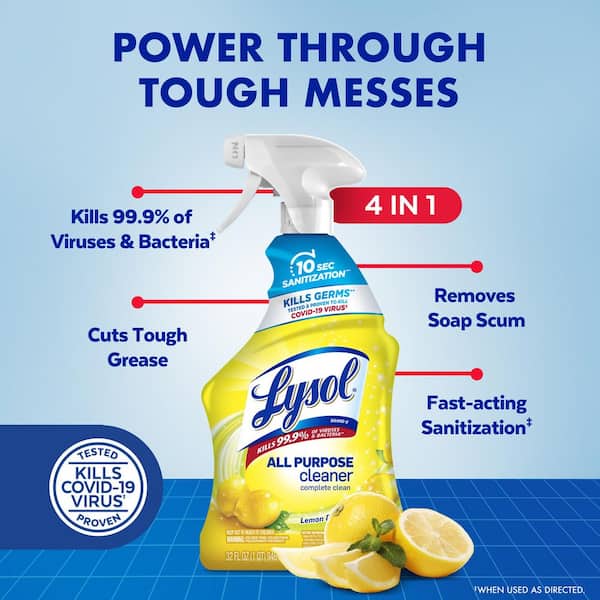 32 oz. Lemon Breeze All-Purpose Cleaner and Disinfectant Trigger Spray (Case of 6)