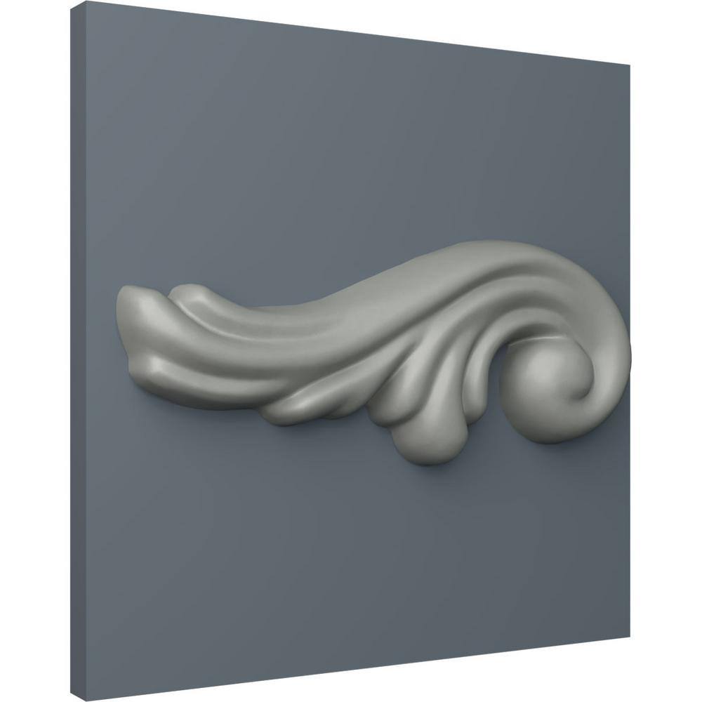 Primed Polyurethane Leaf Scroll Applique for Wall Trim