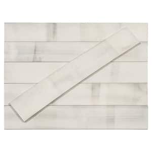 Uno Lova Gray Off-White 3 in. x 15 in. Matte Gray Porcelain Subway Floor and Wall Tile (12.59 sq. ft./Case)