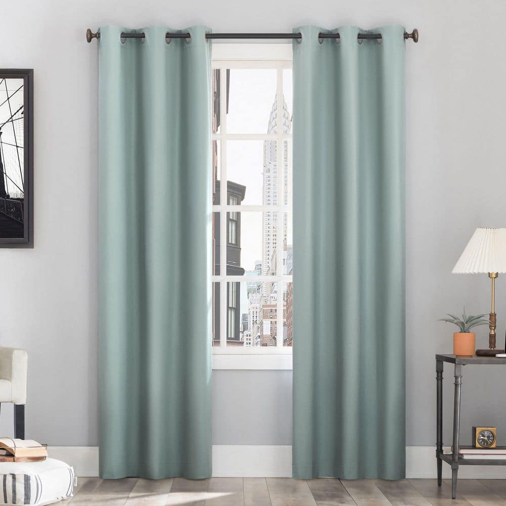 Cyrus Thermal 100% Blackout Grommet Curtain Panel in Mineral - 40 in. W x 63 in. L price history on PriceWatchPro