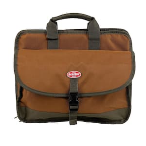Contractor's 16 in. Briefcase in Brown and Green with 18 total pockets