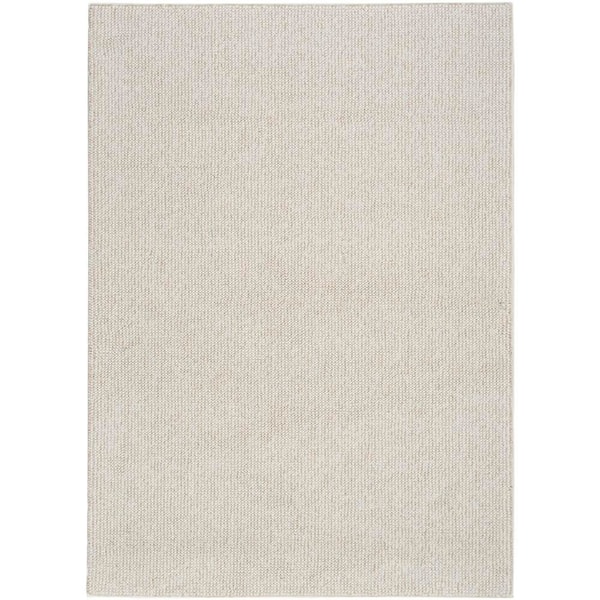 Textured Home Ivory Beige 10 ft. x 14 ft. All-over design Contemporary Area Rug