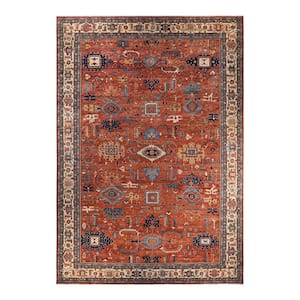 Serapi One-of-a-Kind Traditional Orange 12 ft. x 18 ft. Hand Knotted Tribal Area Rug