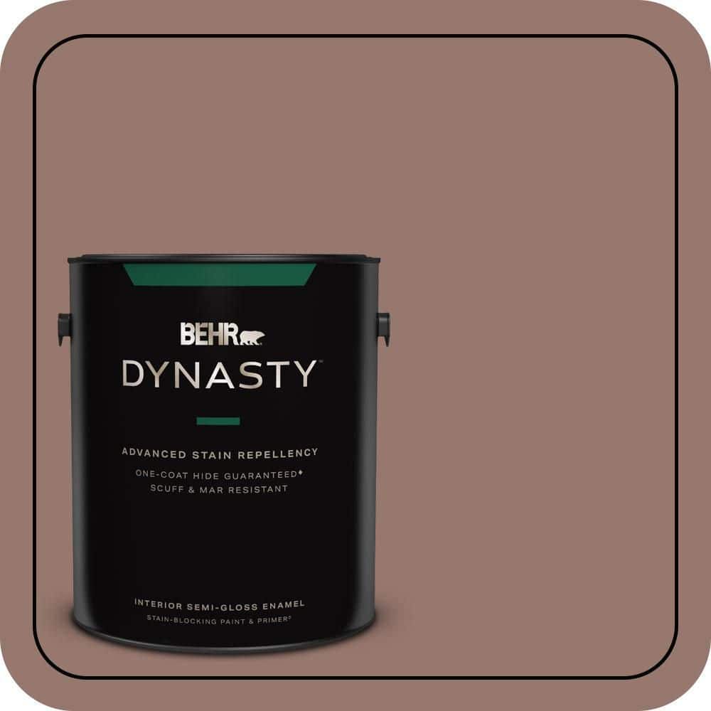 1 gal. #N160-5 Chocolate Delight One-Coat Hide Semi-Gloss Enamel Interior Stain-Blocking Paint & Primer price history on PriceWatchPro