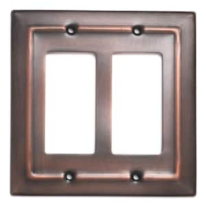 Architectural 2-Gang 2-Rocker Wall Plate (Antique Copper Finish)