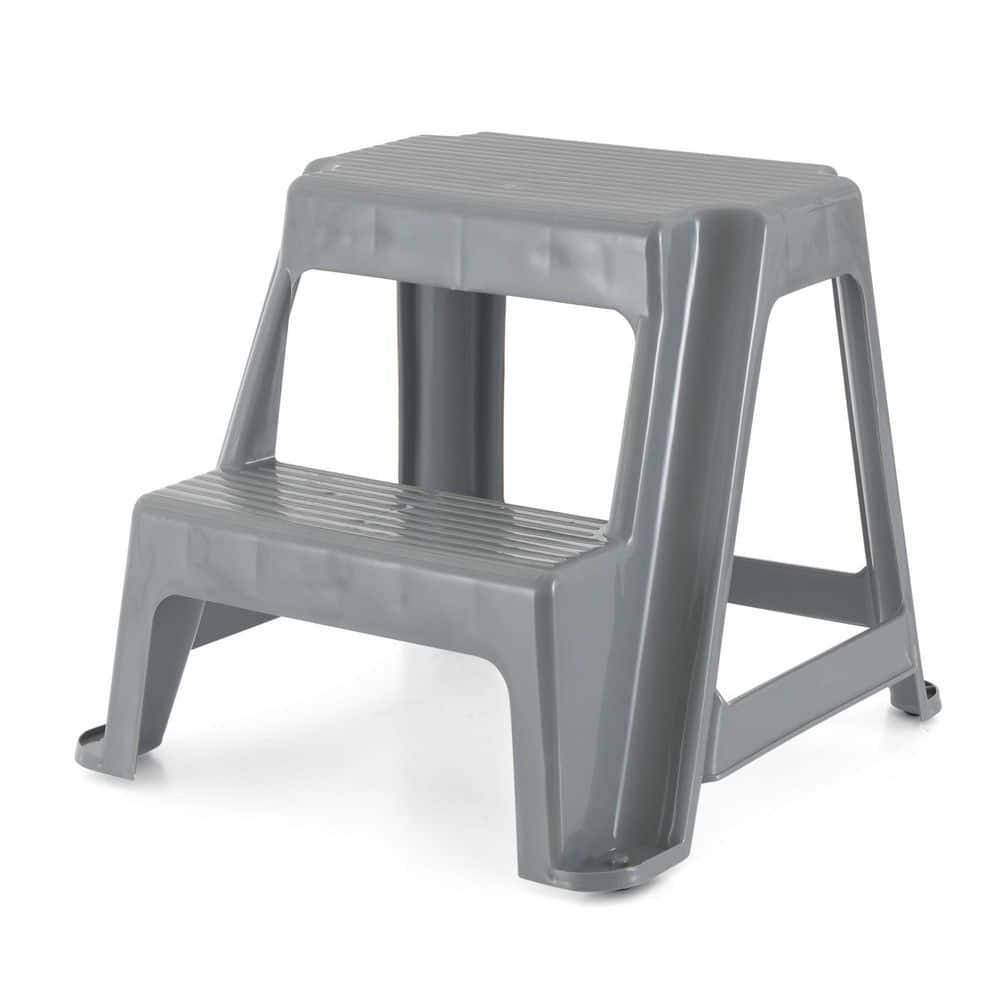 18.75 in. Sturdy Non Slip Plastic 2-Level Step Stool, Grey price history on PriceWatchPro