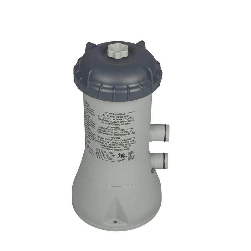 Intex 10' x 30" Gray Round Above Ground Pool with Cartridge Filter Pump