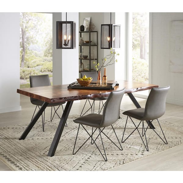 Modus Furniture Reese Natural Acacia Live Edge Dining Table 3a69615 The Home Depot