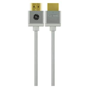 8 ft. 4K HDMI 2.0 Cable with Ethernet and Gold Plated Connectors in Grey