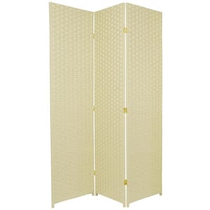 6 ft. Cream 3-Panel Room Divider