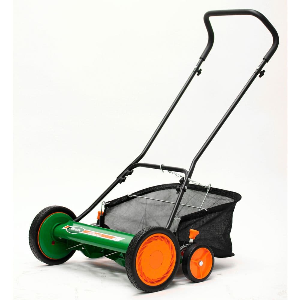 Scotts 20 in. Manual Walk Behind Reel Lawn Mower, Includes Grass Catcher
