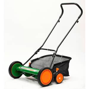 20 in. Manual Walk Behind Reel Lawn Mower, Includes Grass Catcher
