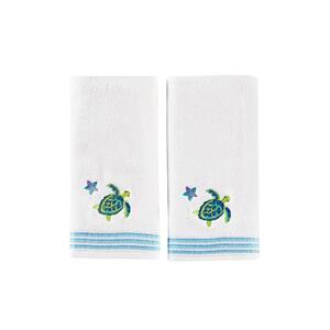 Watercolor White Solid Cotton Single Hand Towel