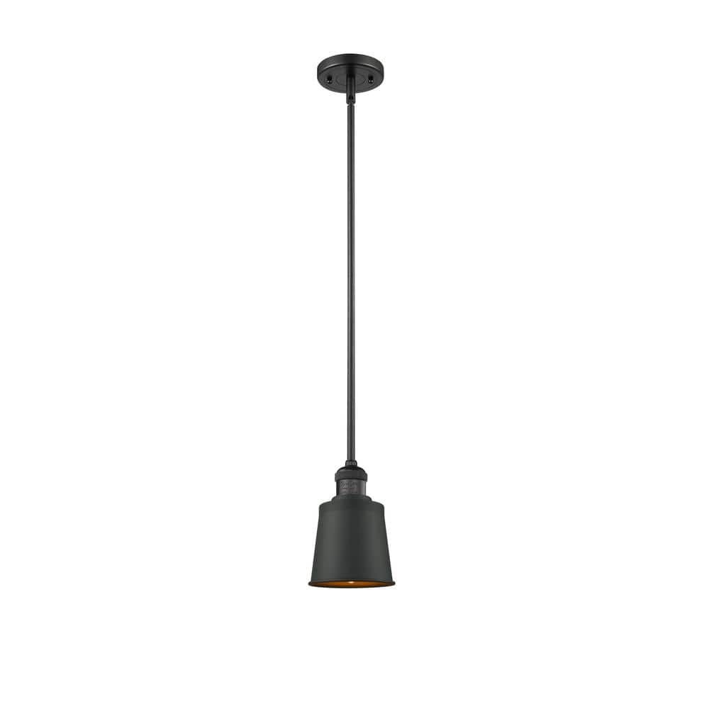 Addison 100-Watt 1-Light Matte Black Shaded Mini Pendant Light with Metal Shade price history on PriceWatchPro