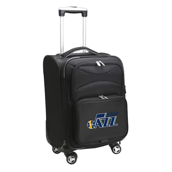 Denco NBA Utah Jazz 21 in. Black Carry-On Spinner Softside Suitcase