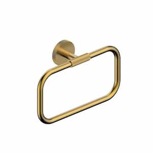 Klass WSBC 256809 Wall Mounted Hand Towel Holder in Brushed Gold