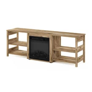 Classic 62.99 in. Freestanding Wood Electric Fireplace TV Stand in Flagstaff Oak