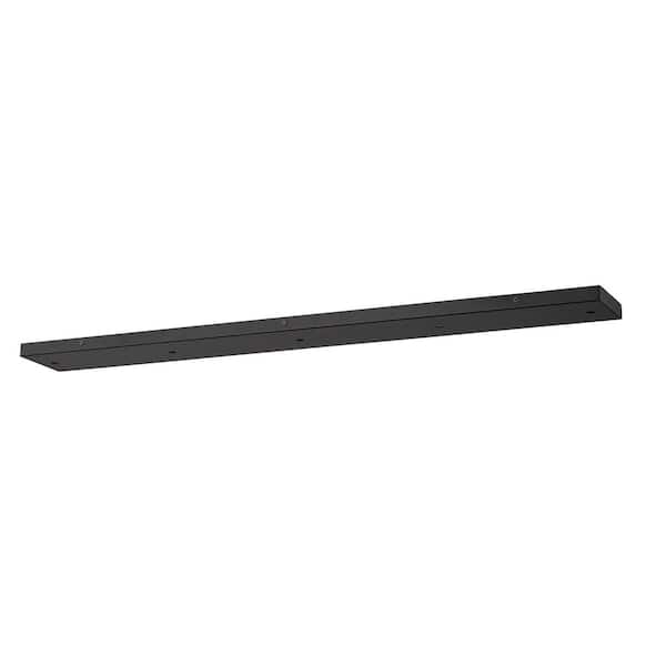 Unbranded Multi Point Canopy 42 in. 5-Light Matte Black Linear Ceiling Plate