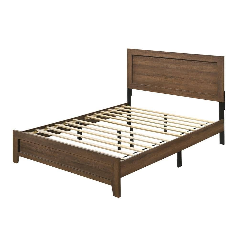 Acme Furniture Miquell Brown Wood Frame Queen Platform Bed 28050Q - The Home Depot