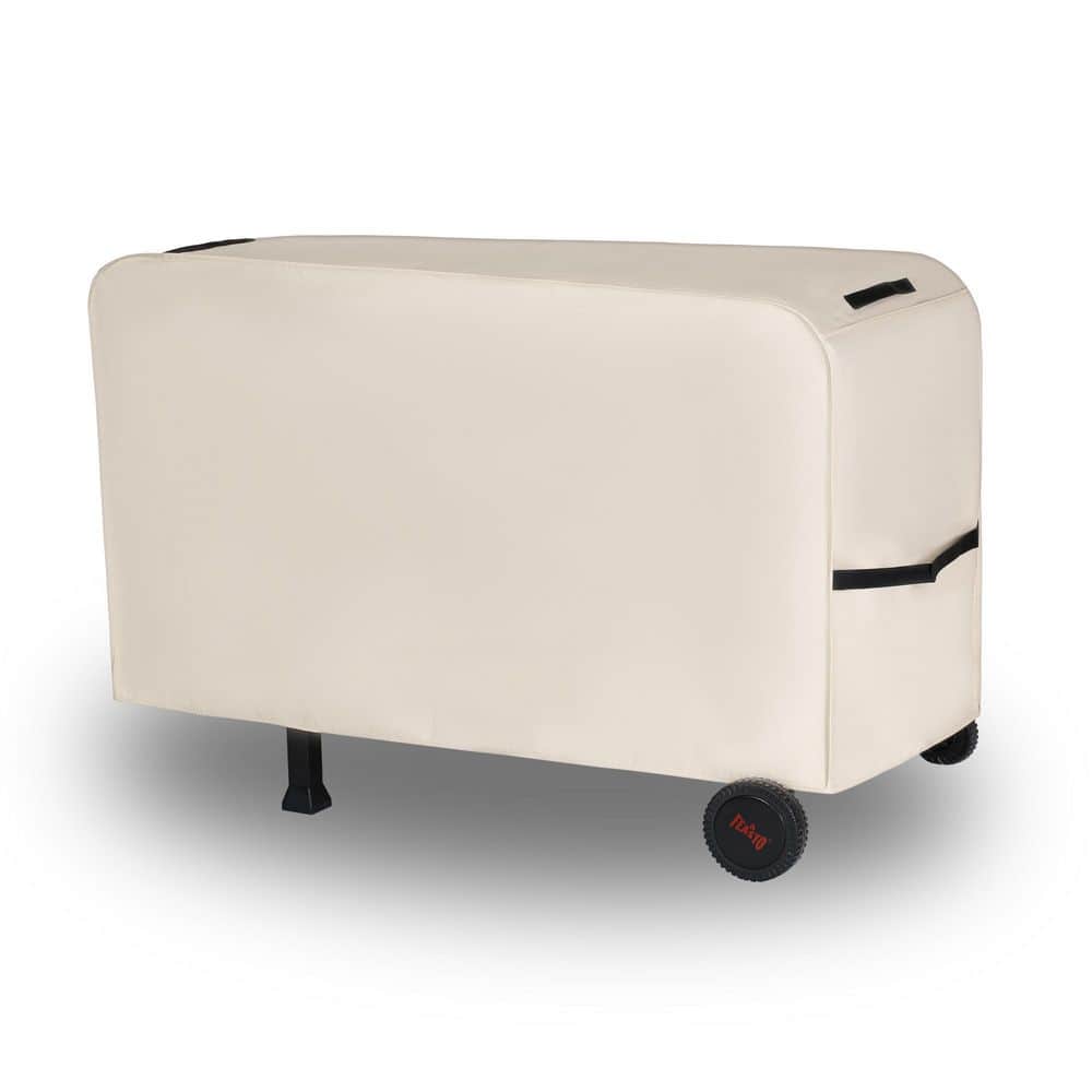 Beige Heavy Duty Waterproof Gas Grill Cover with Handles