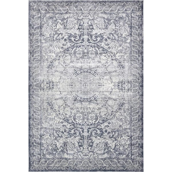 Unique Loom Chateau Grant Dark Blue 10' 0 x 14' 5 Area Rug