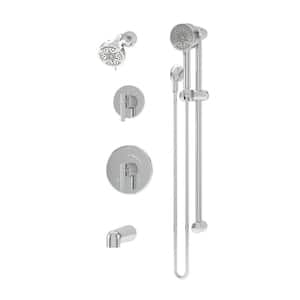 Dia Hydro Mersion Tub and Shower Trim Kit with 2-Handles and Hand Spray (Valve Not Included)