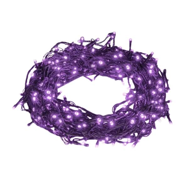 200 Light 66 ft. Outdoor Plug-in Integrated LED Decoration Fairy String-Light with 8 Lighting Modes, Purple