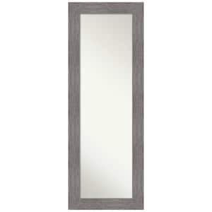 Large Rectangle Distressed Grey Hooks Modern Mirror (53.5 in. H x 19.5 in. W)