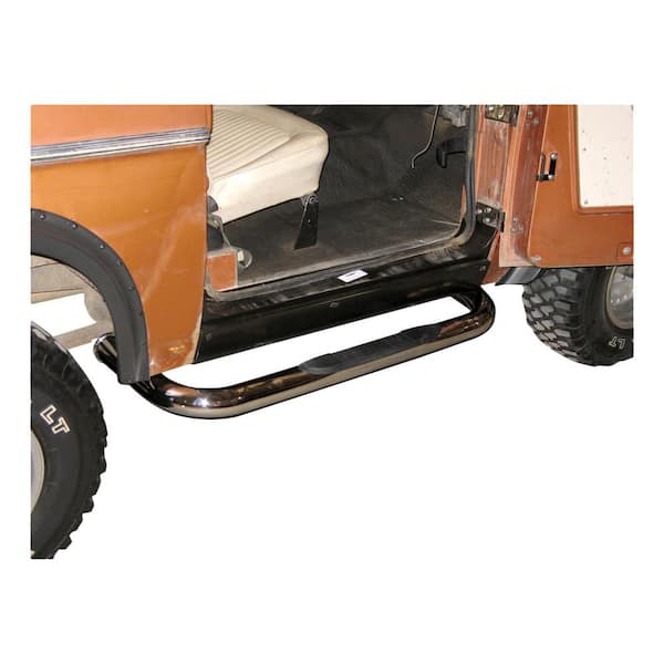 Aries 3-Inch Round Polished Stainless Steel Nerf Bars, No-Drill, Select Ford Bronco