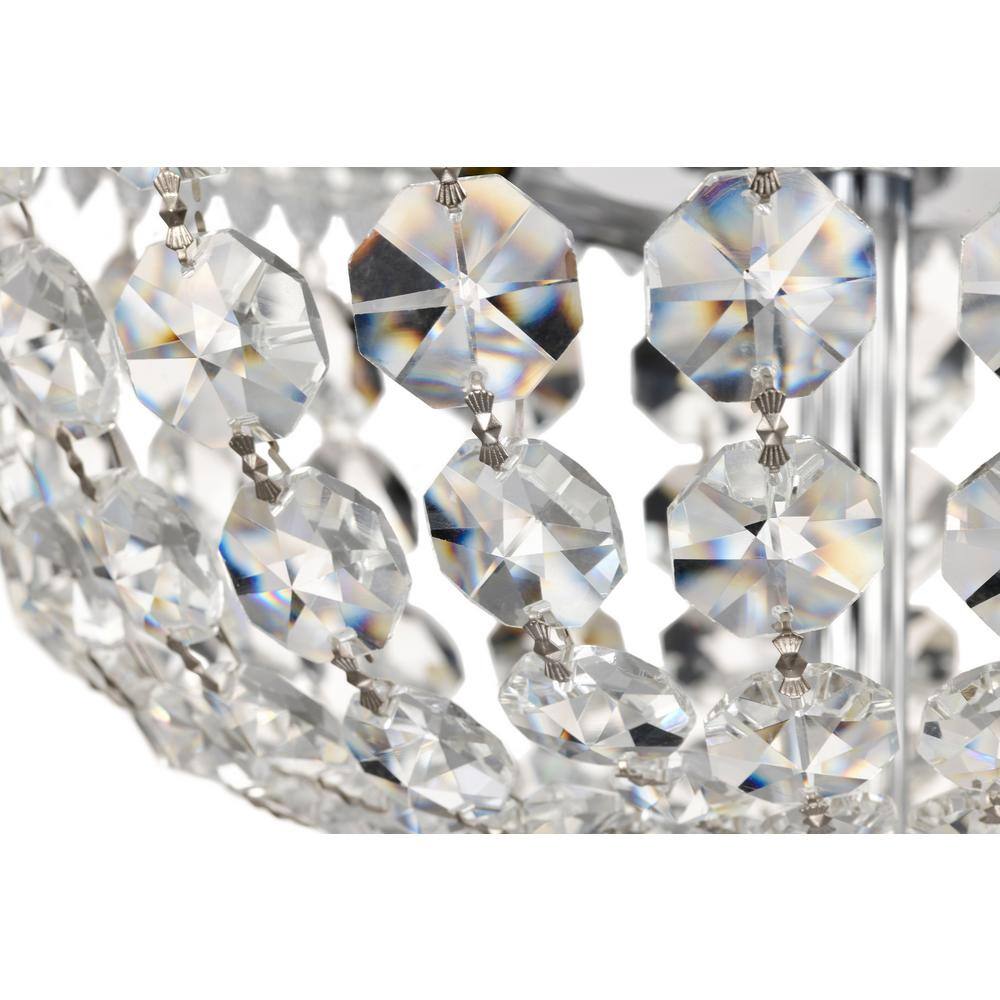 Empire Chrome Crystal 6-Light Candle Chandelier