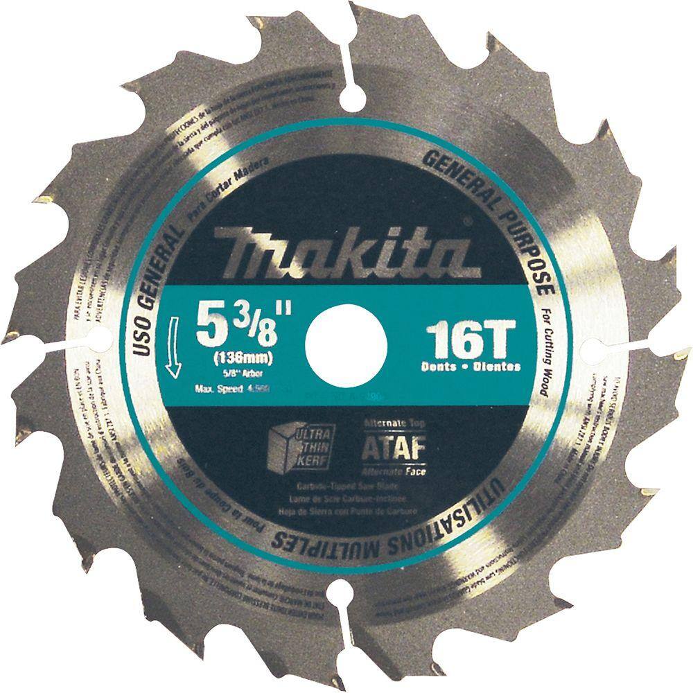 UPC 088381339377 product image for Makita 5-3/8 in. 16 TPI General Purpose Carbide-Tipped Circular Saw Blade | upcitemdb.com