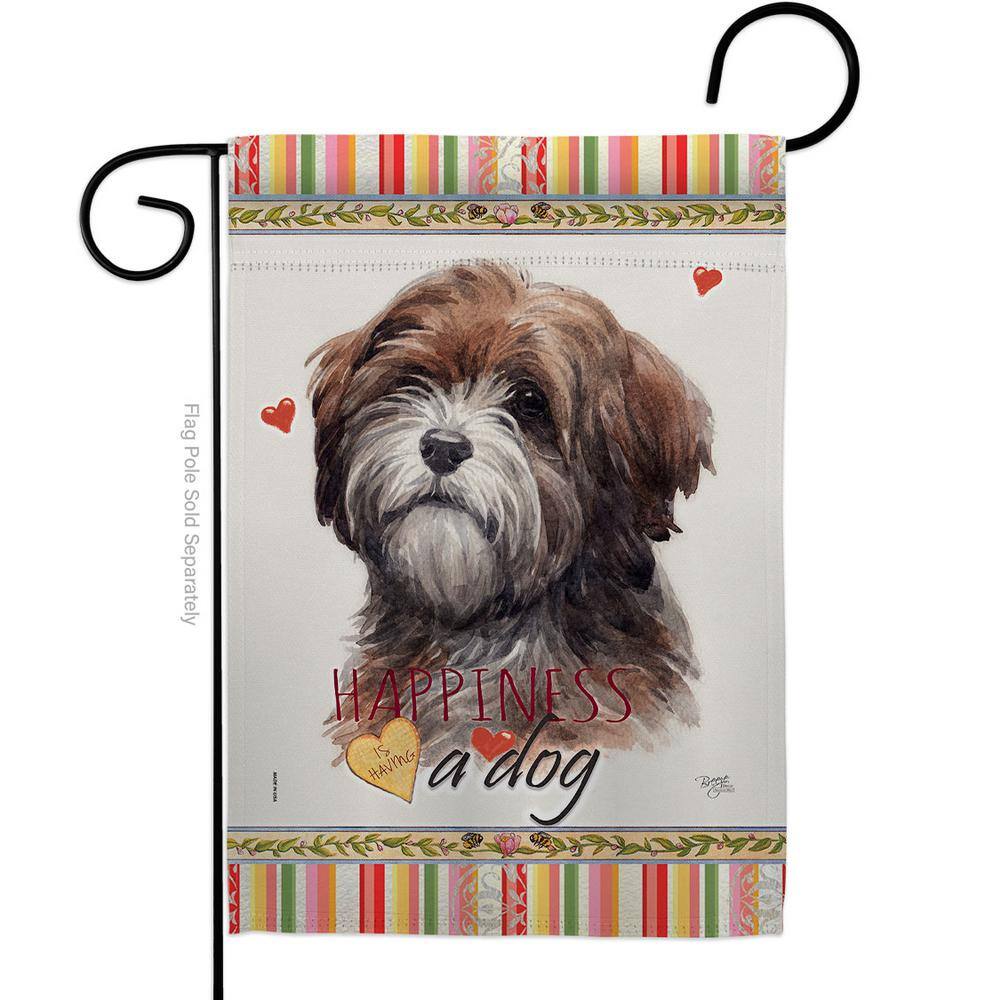 13 in. x 18.5 in. Brown Tibetan Terrier Happiness Dog Garden Flag Double-Sided Readable Both Sides Animals Decorative price history on PriceWatchPro
