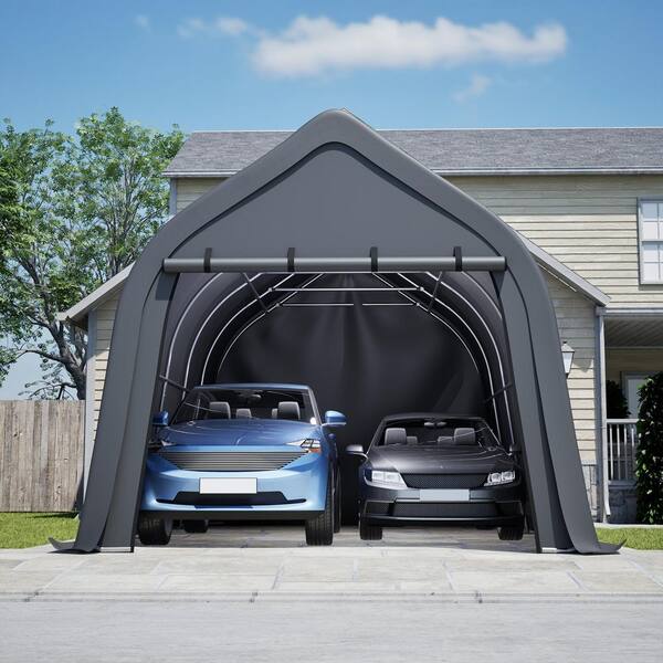 thumbnail image 2 of Carport,Heavy Duty Outdoor Storage Shed With Roll-up Zipper Door, Waterproof Storage Tent Shelter Car Canopy Portable Garage Motorcycle Bike Garden Tools 2 of 14