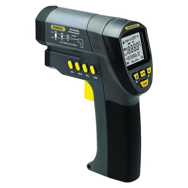 General Tools Ultra Wide Range Laser Temperature Infrared Thermometer with K Port, 50:1 Spot Ratio, Maximum Temperature 500 Degree