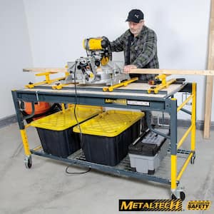 3.3 ft. x 6.23 ft. x 2.48 ft. 1-Story Steel Baker Rolling Scaffolds Primary Workbench on Wheels, 1100 lbs. Load Capacity