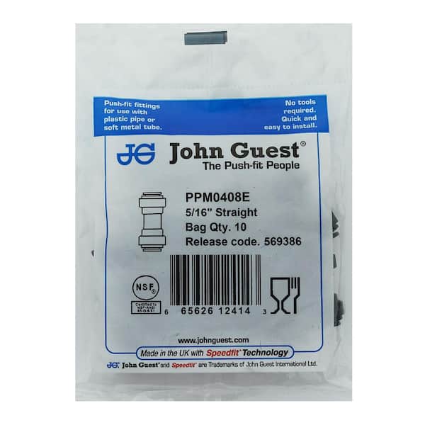 Free Postage UK 3/8 to 5/16 John Guest Straight x 10 pack 