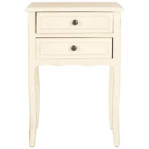 Lori White Storage End Table