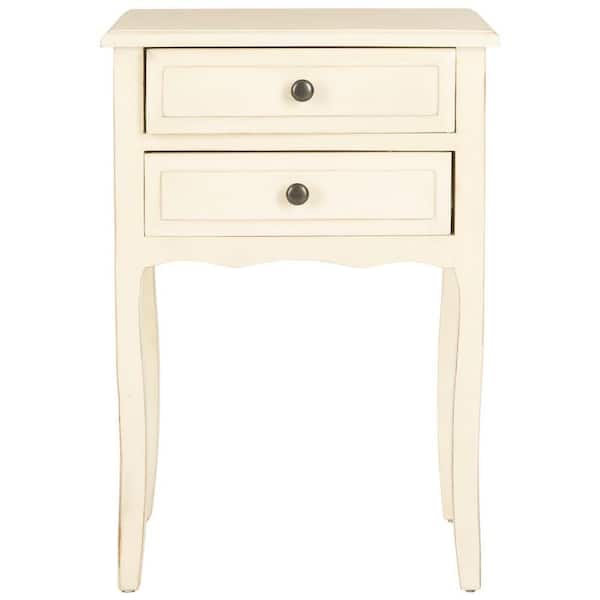 SAFAVIEH Lori White Storage End Table
