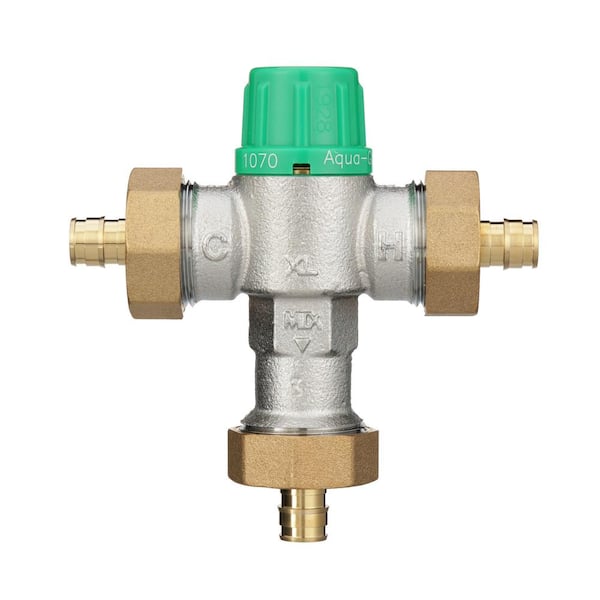 Wilkins 1/2 in. ZW1070XL Aqua-Gard Thermostatic Mixing Valve with PEX F1960 Connection Lead Free