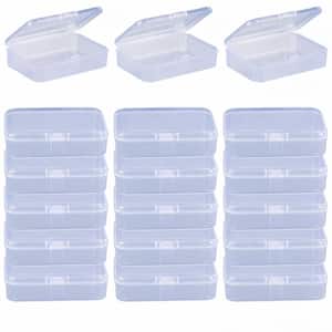 18-Piece Clear Plastic Playing Card Storage Case Set for Poker Decks, Trading Cards, Crafts and Small Supplies