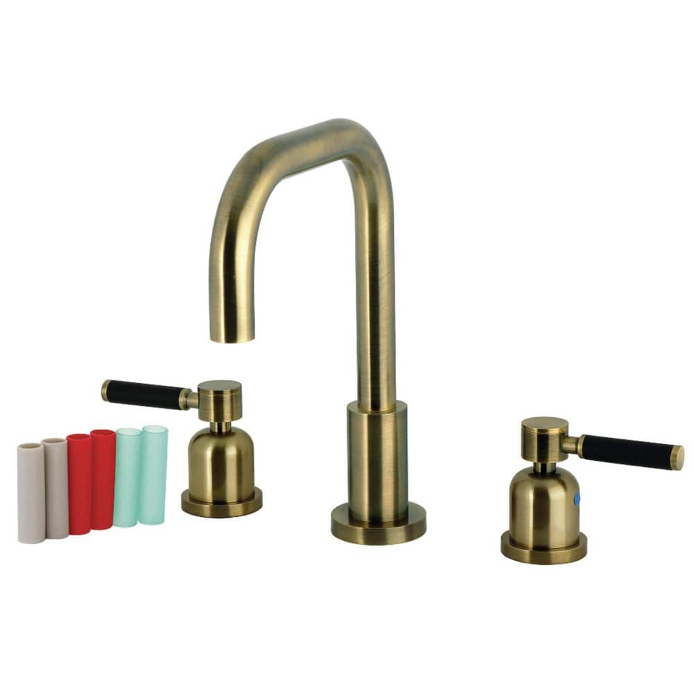 Kaiser 8 to 16 Widespread 2-Handle Bathroom Faucet in Antique Brass price history on PriceWatchPro