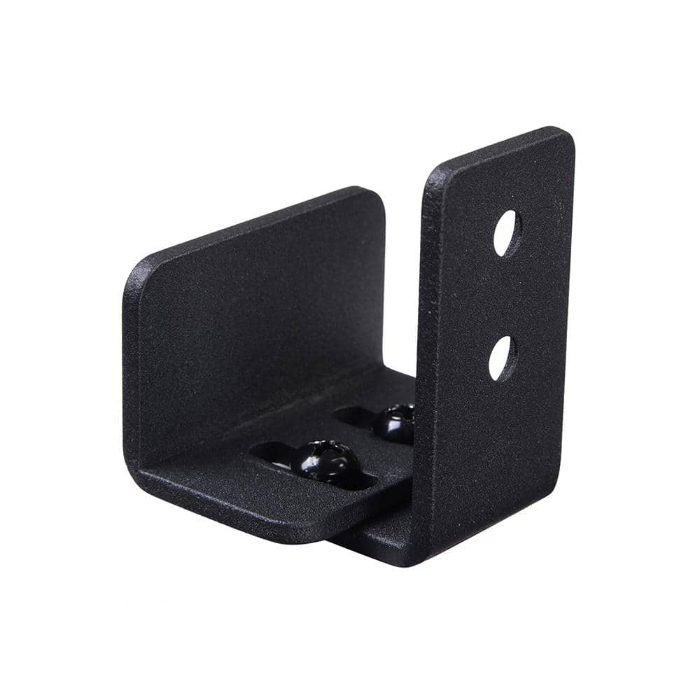 1.43 in. Black Steel U Shape Heavy-Duty Sliding Barn Door Floor Guide Hardw