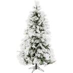 6.5-ft. Unlit Snow Flocked Snowy Pine Artificial Christmas Tree