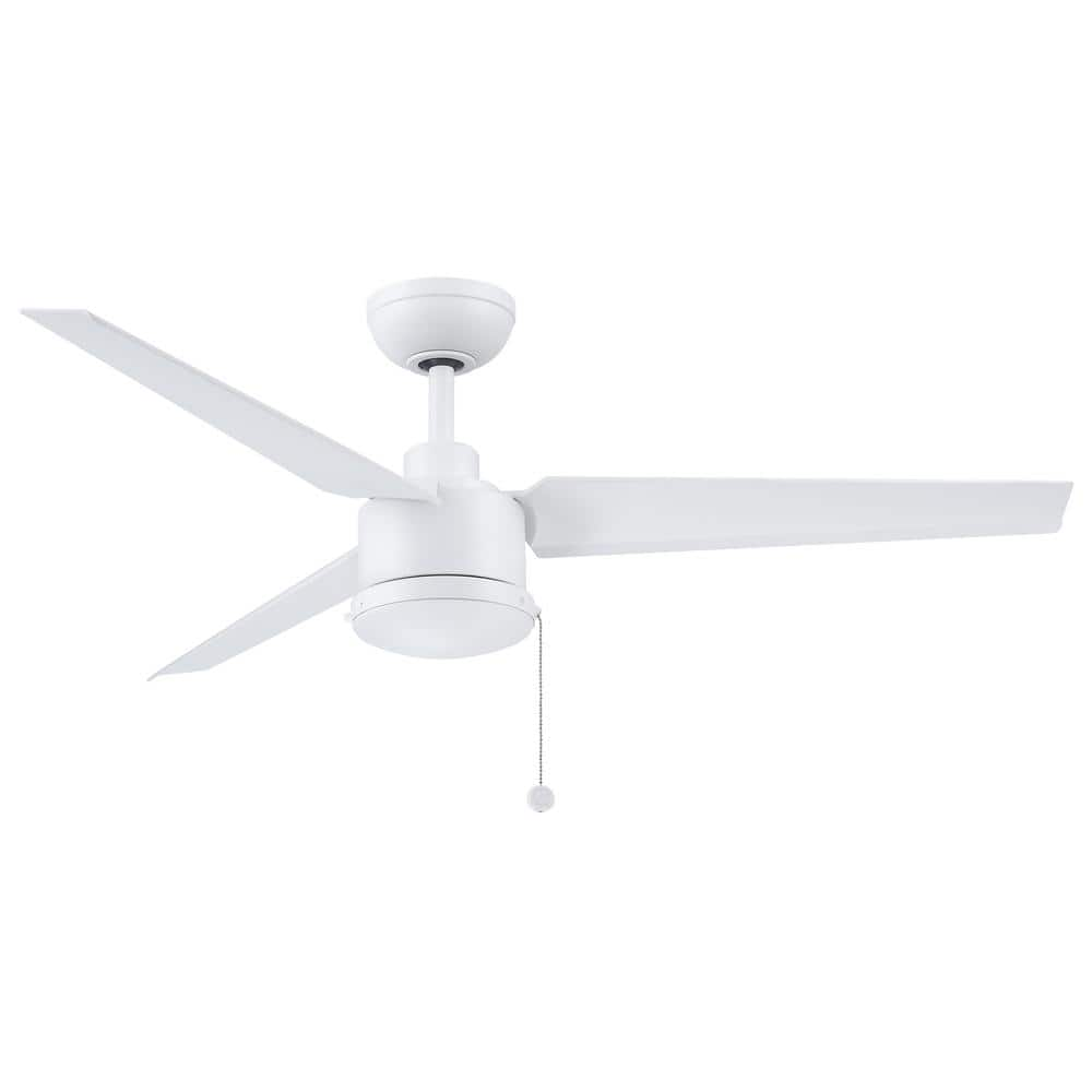 UPC 840506106659 product image for PC/DC 52 in. Indoor/Outdoor Ceiling Fan with Matte White Blades in Matte White | upcitemdb.com