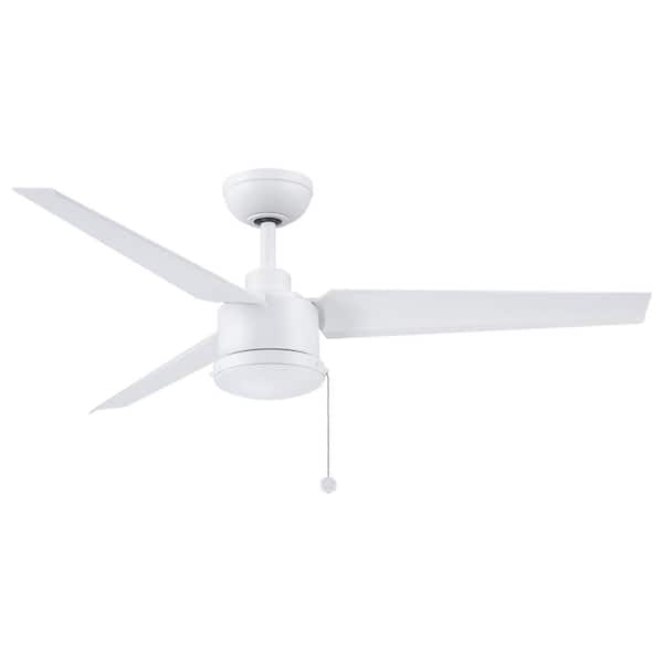 FANIMATION PC/DC 52 in. Indoor/Outdoor Ceiling Fan with Matte White Blades in Matte White