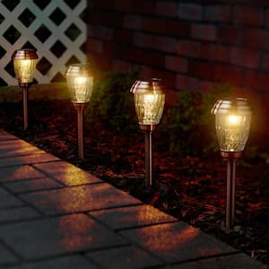Charleston Solar Heritage Copper Outdoor Integrated LED Pathway Light Set (6-Pack)