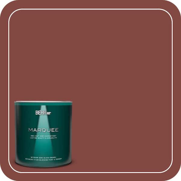 BEHR MARQUEE 1 qt. #S140-7 Deco Red Semi-Gloss Enamel Interior Paint & Primer