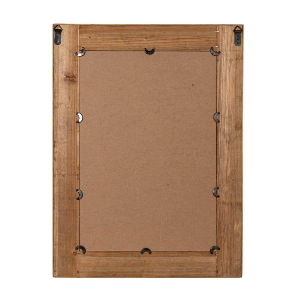 Natural Rattan and Firwood Rectangular Wall Mirror